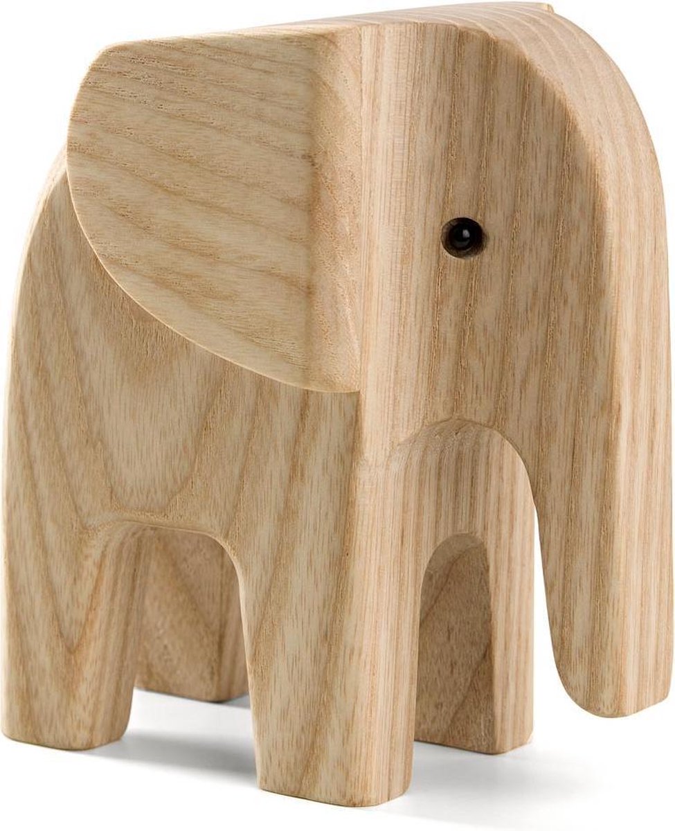 Houten decoratie - olifant naturel