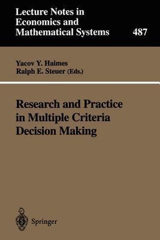 Research and Practice in Multiple Criteria Decision Making - cover