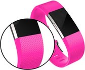Classic Bandje Roze geschikt voor FitBit Charge 2 – Siliconen Armband Pink - Small