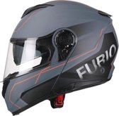 Vito Furio Systeemhelm - Motorhelm & Scooterhelm - Rood - Maat XL