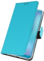 Booktype Telefoonhoesjes - Bookcase Hoesje - Wallet Case -  Geschikt voor Samsung Galaxy A6s - Blauw