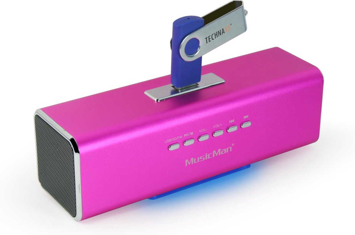 Technaxx MusicMan MA - USB Speaker - Pink