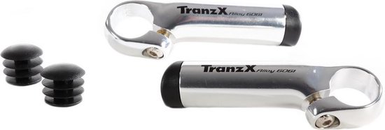 Tranzx Bar Ends Jd-888 Stuur 80 X 22,2 Mm Aluminium Zilver