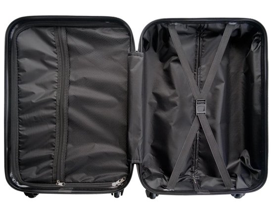 Globeless - Handbagage koffer - Zwart - TSA slot - 55x35x20cm - IATA standaard trolley - Globeless