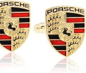 Montebello Manchetknopen Porsche Gold - 316L Staal - 15x18mm