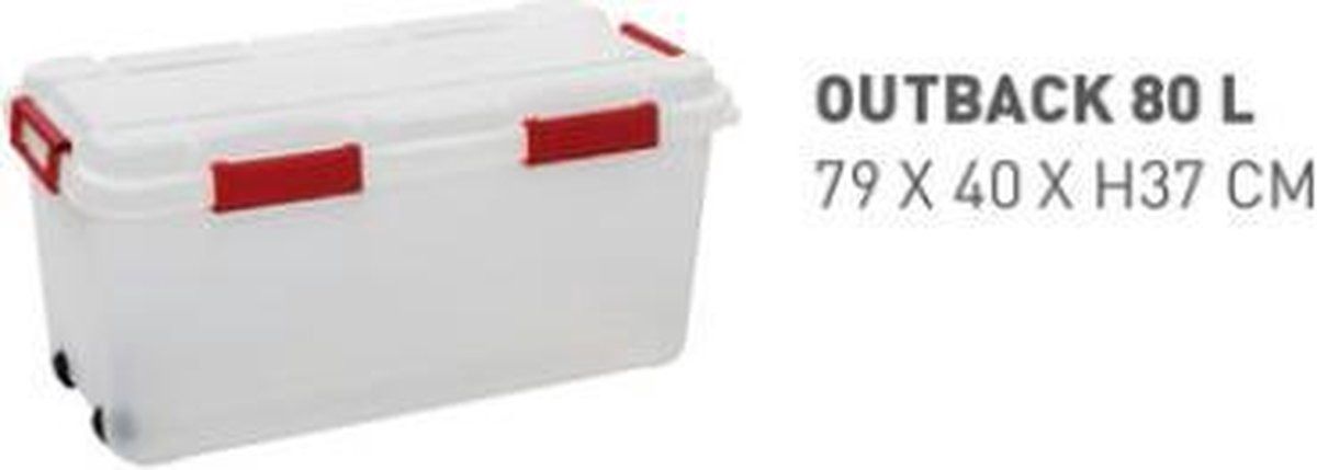 Allibert opbergbox 80 liter - Transparant - Afneembare deksel | bol.com