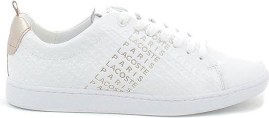 Lacoste Dames Sneakers - Wit/Goud - Maat 39.5 | bol.com