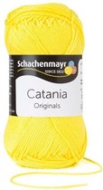 Schachenmayr Catania Katoen 280 Neon Geel. PAK MET 10 BOLLEN a 50 GRAM. INCL. Gratis Digitale vinger haak en brei toerenteller.