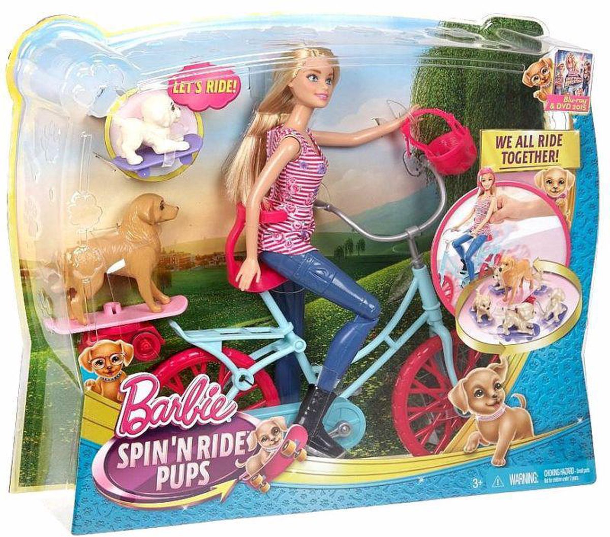 Barbie Draai- en Rij Puppies - Barbie pop | bol.com