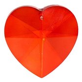 Yogi & Yogini naturals Regenboogkristal hartvorm rood (5 cm)