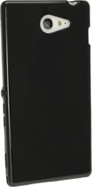 Sony Xperia M2 Aqua Silicone Case s-style hoesje Zwart