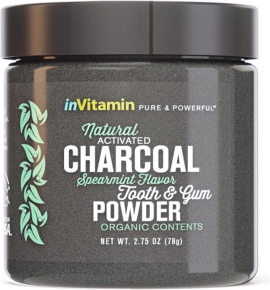 InVitamin Natural Activated Charcoal Tooth Powder Tandpasta 1 st.