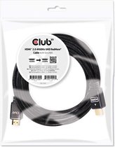 club3D CAC-2314 HDMI-kabel HDMI Aansluitkabel HDMI-A-stekker, HDMI-A-stekker 15.00 m Zwart 4K UHD, Vlambestendig