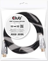 club3D CAC-2312 HDMI-kabel HDMI Aansluitkabel HDMI-A-stekker, HDMI-A-stekker 5.00 m Zwart 4K UHD, Vlambestendig