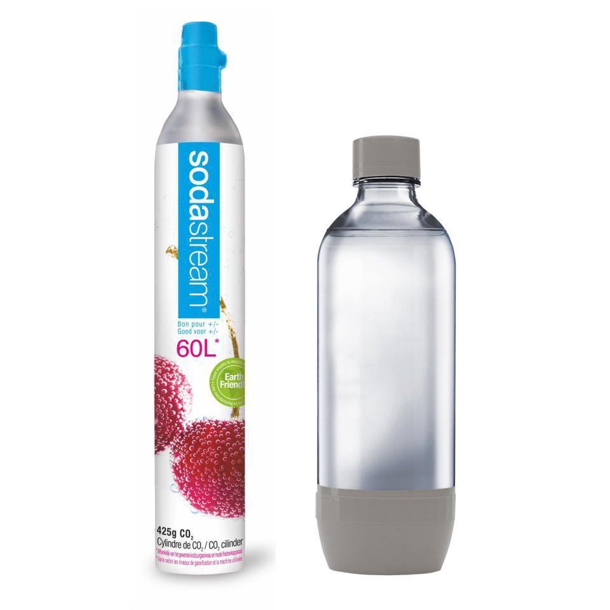 SodaStream Reserve Pack cilinder + grijze fles 1L - SodaStream