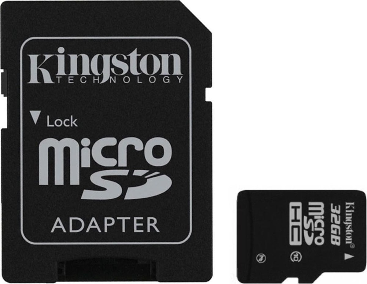 Kingston 32GB microSDHC Class 10 UHS-I + SD Adapter
