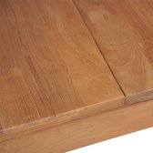 Eettafel 180x90x76 cm teakhout met natuurlijke afwerking (incl. vloerviltjes)