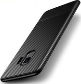 Samsung Galaxy S9 Hoesje - Zwart - Carbon Fiber - TPU Cover