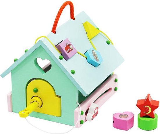 cafetaria Liever renderen Speelgoed huis - houten speelgoed - voor kinderen - leren en spelen |  bol.com