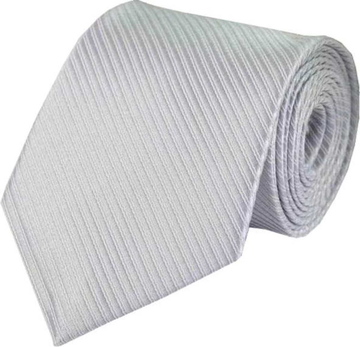 Fako Fashion® - Luxe Stropdas - 145cm - 8cm - Grijs Gestreept