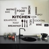 Keuken Sticker Waterdichte Muursticker Teksten 'Kitchen'