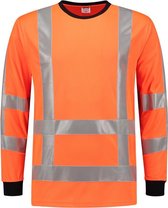 Tricorp T-shirt RWS Birdseye Lange Mouw 103002 Fluor Oranje  - Maat 3XL