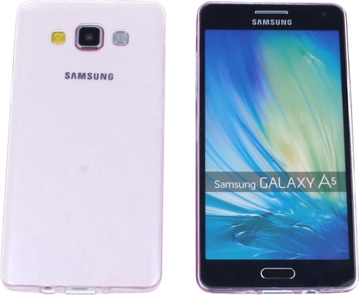 Samsung Galaxy A5 2016 (A510), 0.35mm Ultra Thin Matte Soft Back Skin Case Transparant Roze Pink