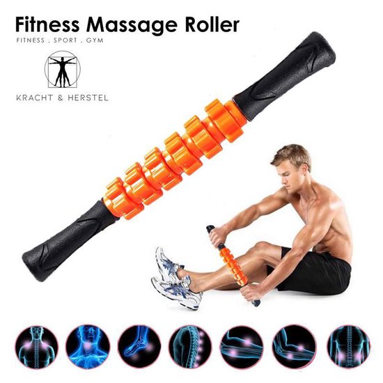 Spier Massage Stick & Roller | Trigger Point | Voor Beginners & Ervaren Sporters   | Vermindering Spierpijn | Verkleefde Spieren | Kramp en Stijfheid | Helpt Herstellen | Meer Doorbloeding - Kracht & Herstel