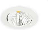 Groenovatie Inbouwspot LED - 5W - Rond - Kantelbaar - Dimbaar - Ø 85 mm - Neutraal Wit - Wit