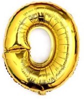 folie - ballon -100 cm grote XL - hoge kwaliteit- nummer 0 -goud