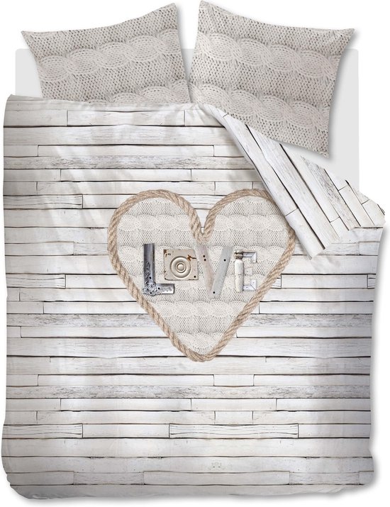 Housse de Couette Athome Lovewood - Natural 240x200 / 220