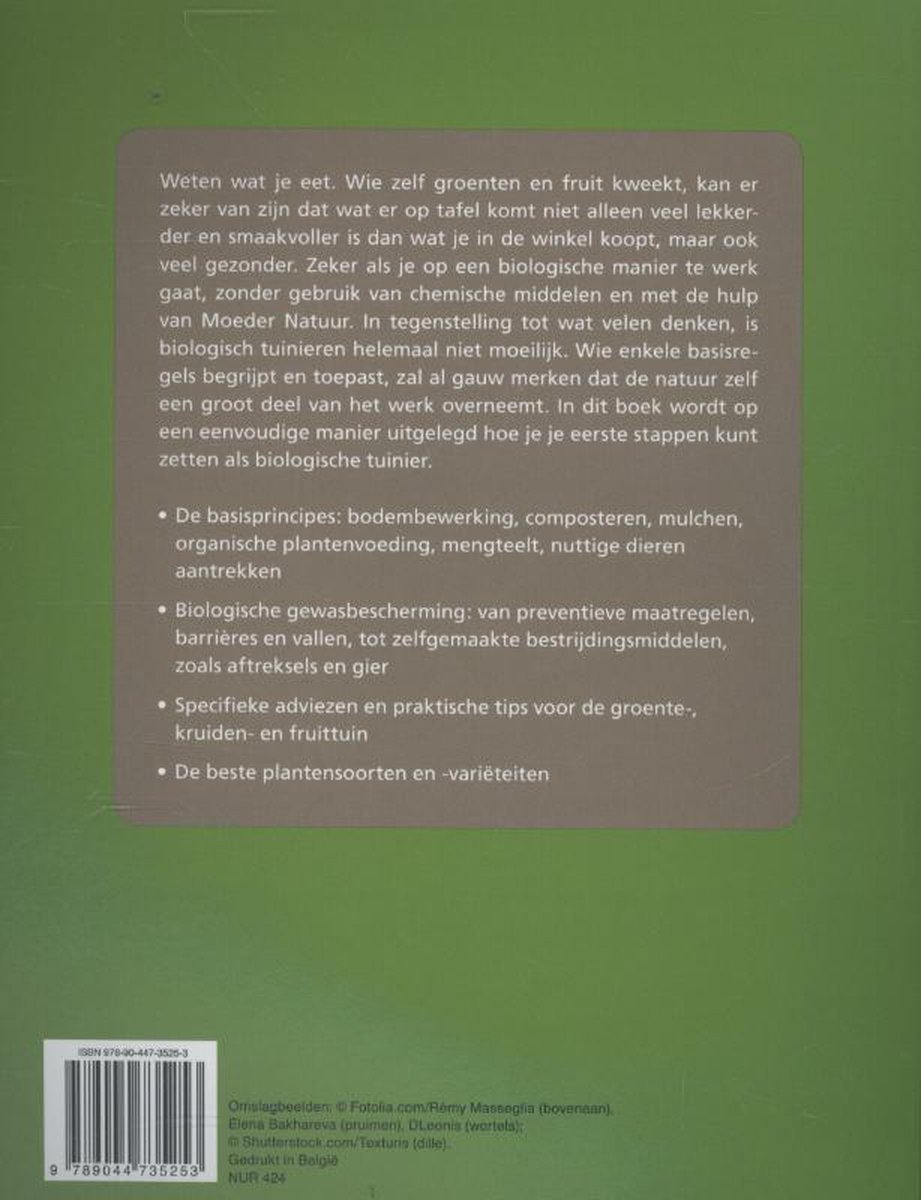Basishandboek voor de biologische moestuin - back cover