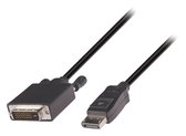 Valueline DisplayPort - DVI kabel DisplayPort male - DVI-D 24+1p male 3 meter - Zwart