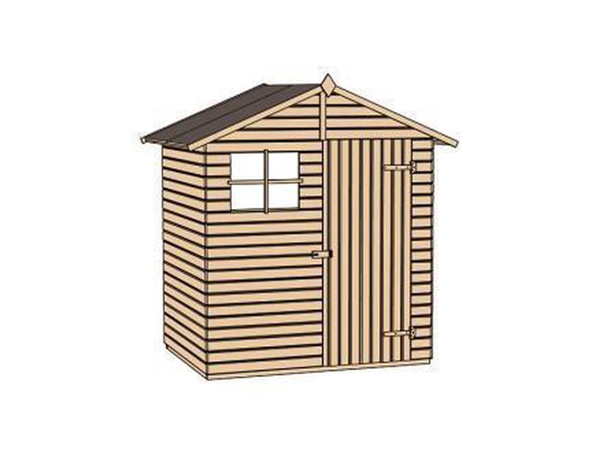 Tuinhuis blokhut met plat dak LILLE F (34 mm), 4x3 m, 12 m²