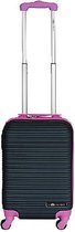 Handbagage Koffer / Trolley (zwart/fuchsia)