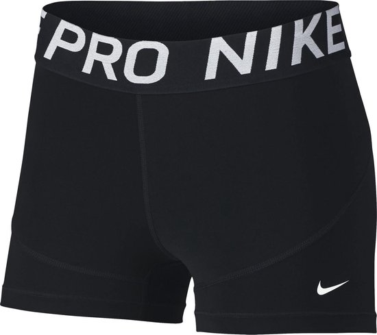Nike Nk Pro Dames Sportbroek - Black/Black/White - Maat M | bol.com