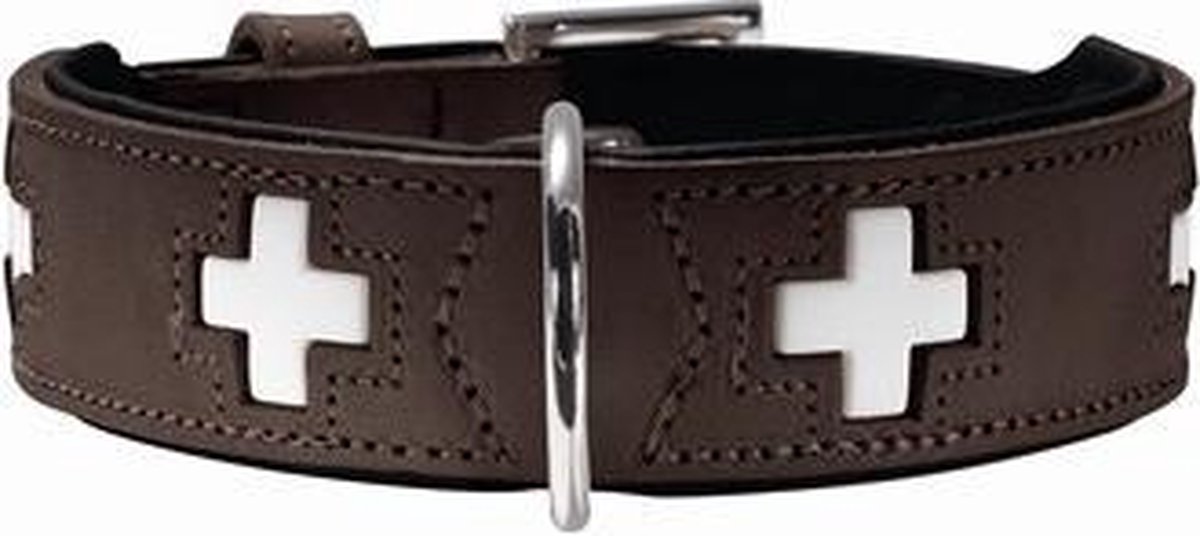 Hunter Hondenhalsband Swiss Bruin Maat 65