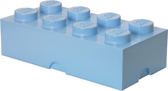 LEGO Opbergbox Brick 8 - 12L - 50x25x18 cm – Lichtblauw | bol.com