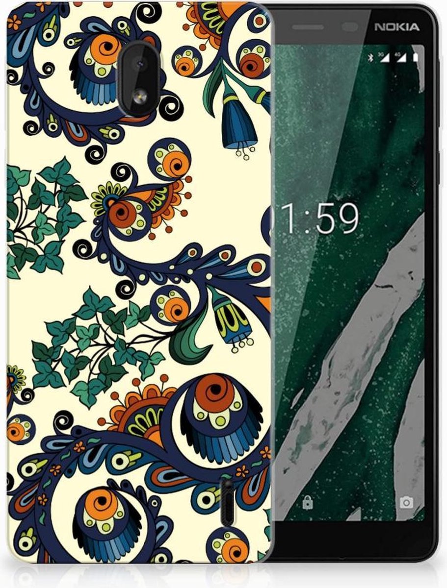 Siliconen Hoesje Nokia 1 Plus Barok Flower