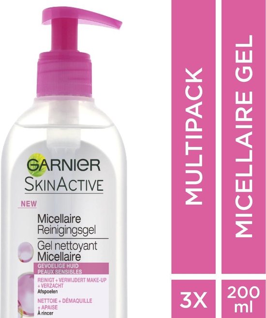 Garnier SkinActive Micellaire - 3x 200ml - Reinigingsgel | bol.com