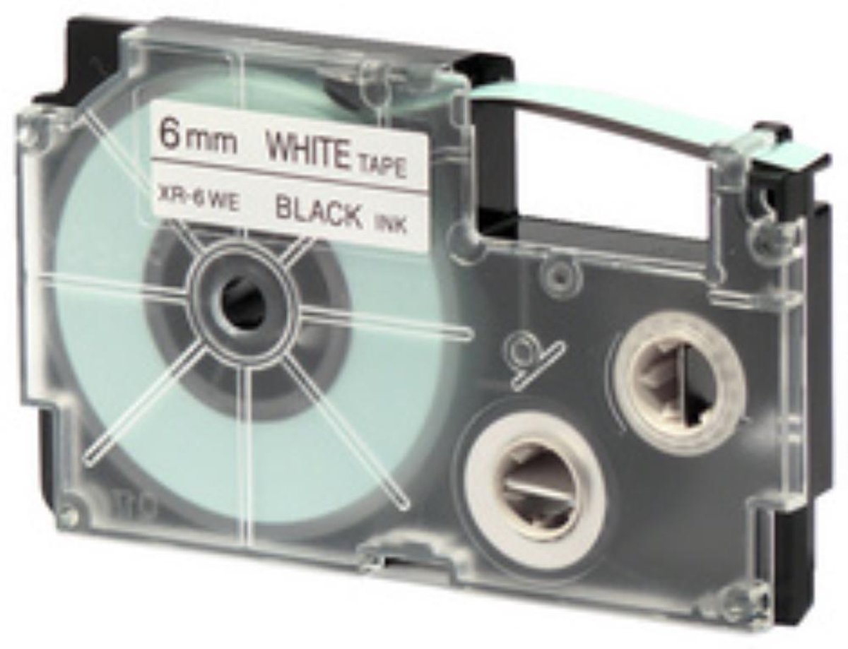Casio XR-12X1 Labeltape Tapekleur: Transparant Tekstkleur: Zwart 12 mm 8 m