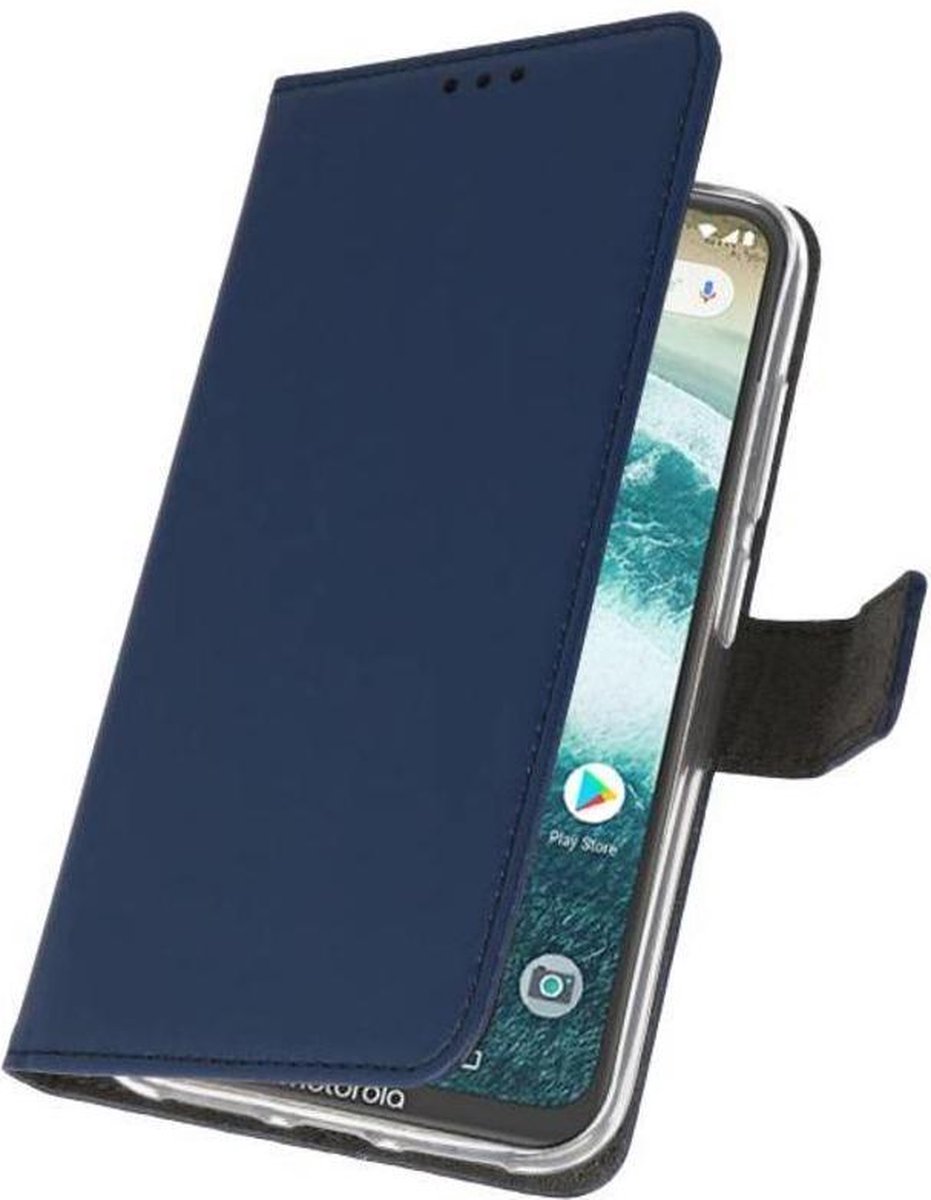 Bestcases Pasjeshouder Telefoonhoesje Motorola Moto One Power - Navy
