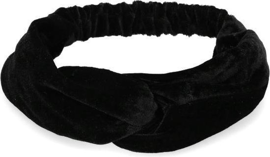 Velvet haarband, zwart