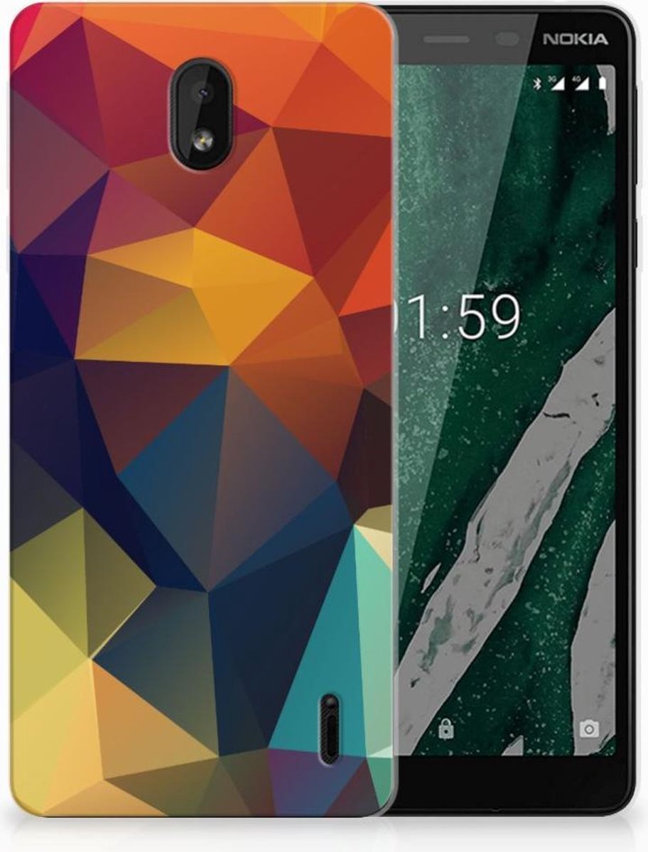 Nokia 1 Plus TPU Hoesje Polygon Color