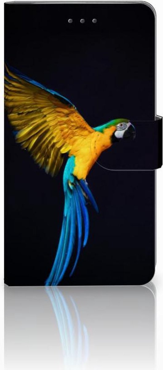 Samsung Galaxy J7 2016 Telefoonhoesje met Pasjes Papegaai