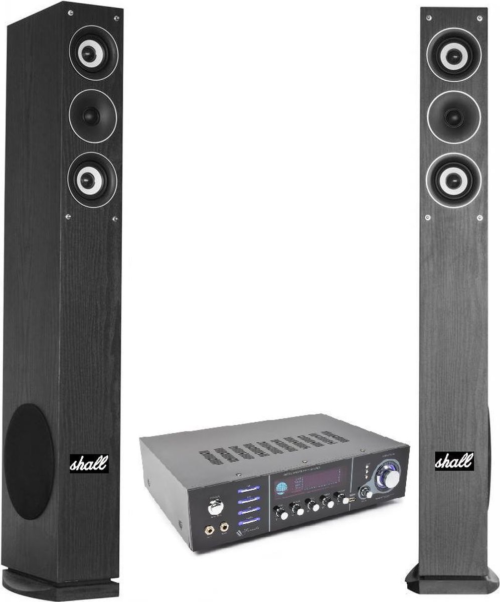 SHALL GLS1 HiFi set met versterker en 2 zuil luidsprekers | bol.com