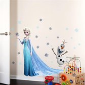 Decoratie stickers Muur & Wand voor slaapkamer, kinderkamer en babykamer, Muursticker Frozen Prinses Elsa Disney