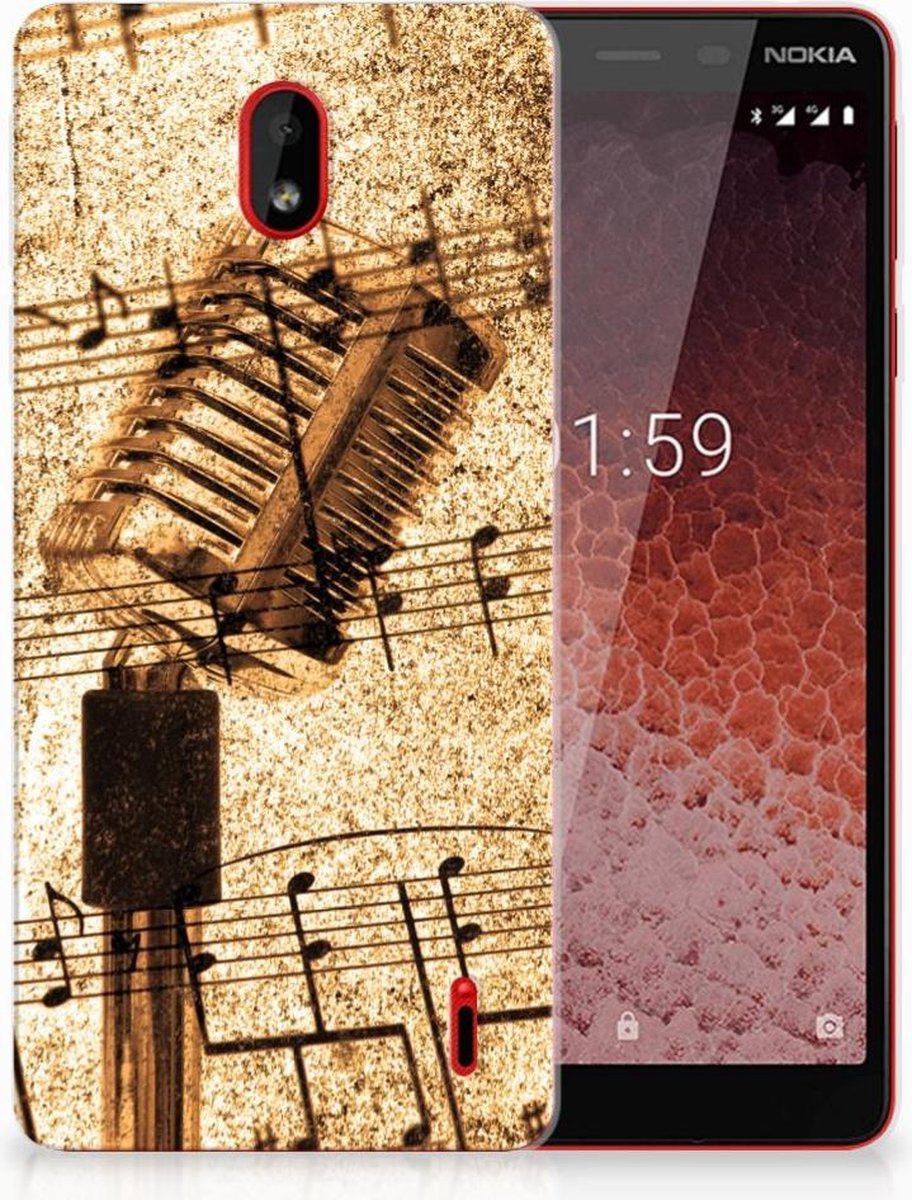 Nokia 1 Plus Siliconen Hoesje met foto Bladmuziek