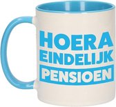 Tasse / tasse de retraite bleu - Hourra enfin retiré - 300 ml - retraite anticipée