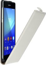 Lelycase Wit premium leder flipcase Sony Xperia Z3 Plus / Z4 hoesje